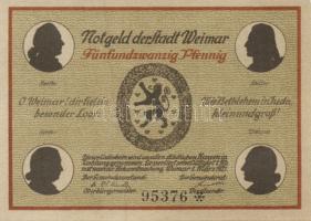 Német Birodalom/Weimari Köztársaság/ Weimar 1921. 25Pf(6x) 6klf db, teljes sor T:I