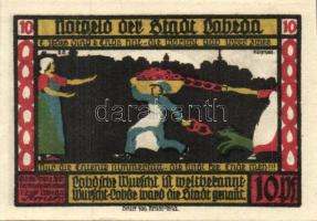 Német Birodalom/Weimari Köztársaság/ Lobeda 1921. 10Pf + 25Pf(3x) + 50Pf(4x) összesen 8klf db, telje...