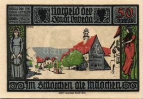 Német Birodalom/Weimari Köztársaság/ Lobeda 1921. 10Pf + 25Pf(3x) + 50Pf(4x) összesen 8klf db, telje...