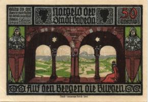 Német Birodalom/Weimari Köztársaság/ Lobeda 1921. 10Pf + 25Pf(3x) + 50Pf(4x) összesen 8klf db, telje...