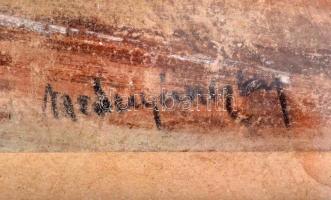 Mednyénszky jelzéssel: Őszi erdő. Akvarell, papír, Jelzett. Üvegezett keretben. 29x36 cm