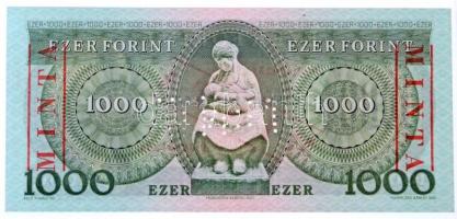 1983. november 10. 1000Ft "D00000061" sorszámmal, piros "MINTA" felülnyomással é...