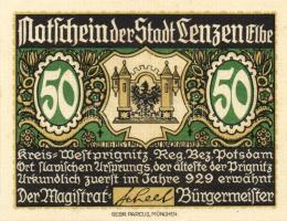 Német Birodalom/Weimari Köztársaság/ Lenzen 1922. 50Pf(3x) + 75Pf(3x) 6klf db, teljes sor T:I