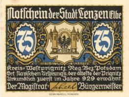 Német Birodalom/Weimari Köztársaság/ Lenzen 1922. 50Pf(3x) + 75Pf(3x) 6klf db, teljes sor T:I