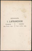 cca 1860-1865 Katonaportré, keményhátú fotó Lafrachini műterméből, 10×6,5 cm