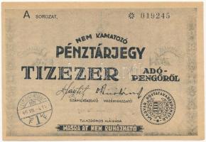 1946. 10.000AP nem kamatozó Pénztárjegy "Másra Át Nem Ruházható" T:II Adamo P57