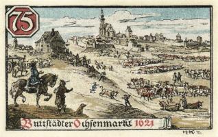 Német Birodalom/Weimari Köztársaság/ Buttstadt 1921.25Pf (2x) + 50Pf (2x) + 75Pf (2x) összesen 6klf ...