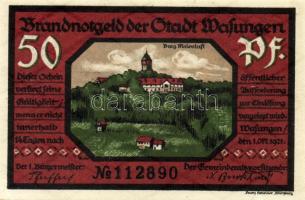 Német Birodalom/Weimari Köztársaság/ Wasungen 1921.50Pf (4x) + 75Pf (2x) összesen 6klf db, teljes so...
