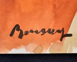 Barcsay,jelzéssel: Badacsony. Akvarell, papír, 31x43 cm