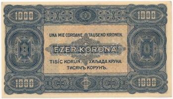 1923. 1000K "8 FILLÉR - NYOLC FILLÉR" felülnyomással, nyomdahely jelölés nélkül T:I-,II 
...