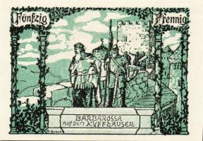 Német Birodalom/Weimari Köztársaság/ Frankenhausen 1921. 50Pf (6x) összesen 6klf db, teljes sor T:I