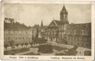 1918 Pozsony, Pressburg, Bratislava; Fő tér, városháza / main square, town hall (EK)