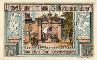 Német Birodalom/Weimari Köztársaság/ Meiningen 1921. 75Pf (4x) összesen 4klf db, teljes sor T:I,II(1db)