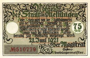 Német Birodalom/Weimari Köztársaság/ Meiningen 1921. 75Pf (4x) összesen 4klf db, teljes sor T:I,II(1...