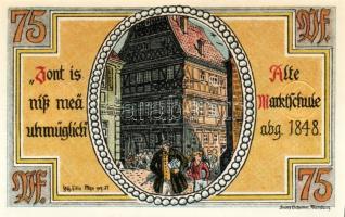 Német Birodalom/Weimari Köztársaság/ Meiningen 1921. 75Pf (4x) összesen 4klf db, teljes sor T:I,II(1...