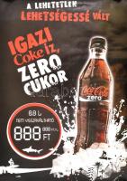 cca 2010 Coca Cola Zero plakát, 3 db, 68x48 cm