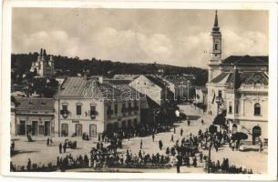 1940 Zilah, Zalau; bevonulás, Éder üzlete / entry of the Hungarian troops, shop + 1940 Zilah visszatért So. Stpl