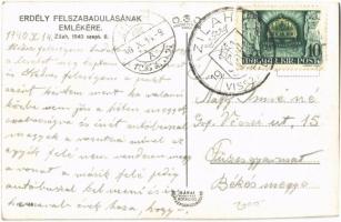 1940 Zilah, Zalau; bevonulás, Éder üzlete / entry of the Hungarian troops, shop + "1940 Zilah v...