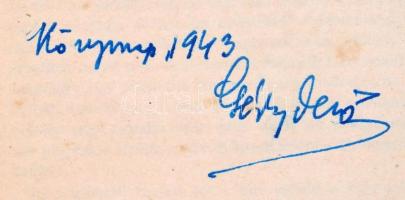 Cséry Dezső: Itél a Föld! Budapest, 1943, Griff. Cséry Dezső által könyvnapon dedikált példány! Félv...