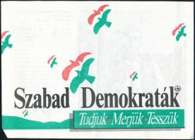 1990 Tudjuk, merjük, tesszük Szabad Demokraták kinyitható szórólap