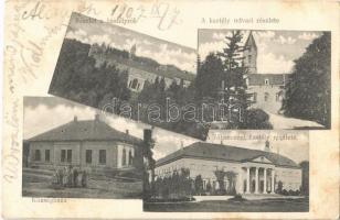 1907 Alcsút (Alcsútdoboz), Habsburg főhercegi kastély, udvar, községháza. Radits Pál kiadása (fa)