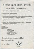 1990 Romániai Magyar Demokrata Szövetség röplap