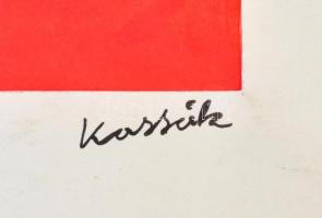 Kassák jelzéssel: Geometriai kompozíció. Akvarell, papír. 20x21 cm