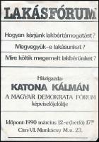 1990 Lakásfórum Magyar Demokrata Szövetség meghívó