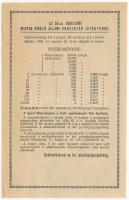 Budapest 1927. "50. Jubileumi Magyar Királyi Állami Sorsjáték" fél sorsjegy 1P értékben T:...
