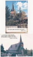 Miskolc, újjáépült református deszkatemplom - 2 db modern képeslap / 2 modern postcards