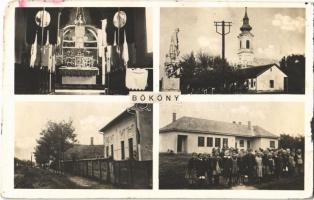1943 Bököny, templom, iskola, belső (kopott sarok / worn corner)