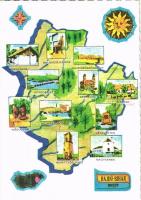 Hajdú-Bihar megye térképe / map of Hajdú-Bihar County - modern (Rb)