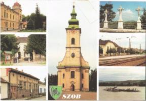 2000 Szob, templom, vasútállomás - modern (fa)
