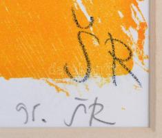 Swierkiewicz Róbert (1942-): 3 varjú - 1 kutya. Színes litográfia, papír, jelzett, 31×21 cm