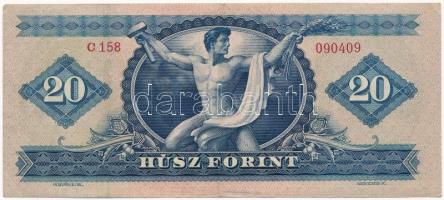 1947. 20Ft "C158 090409" sorszámmal T:III
Hungary 1947. 20 Forint with "C158 090409&...