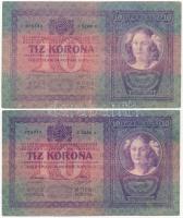 1904. 10K (5x) T:III,III- egyiken szakadás
Adamo K10