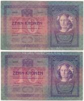 1904. 10K (5x) T:III,III- egyiken szakadás
Adamo K10