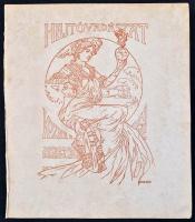 Basch Árpád (1873-1944): Hajtóvadászat Könyv borító. Linó, merített papír. Jelzett a dúcon. 22x14 cm