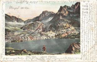 1901 Tátra, Vysoké Tatry; Öttó felső / Oberer Fünf-See / lake (EK)