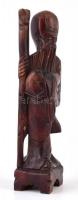 Keleti bölcs, szobor, fa, kopásokkal, jelzés nélkül, m: 30 cm