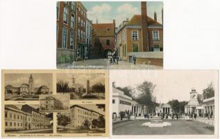 11 db RÉGI képeslap vegyes minőségben: litho üdvözlőlapok és magyar városok / 11 pre-1945 postcards ...