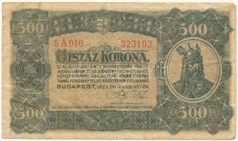1923. 500K nyomdahely jelölés nélkül T:III Adamo K34