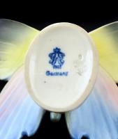 Aelteste Volkstedter porcelán pillangó, jelzett, hibátlan, 10x9 cm