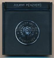 1979. "Nemzetközi Gyermekév" Ag bélyegérem eredeti ÁPV tokban (~3,41g/0.835/27x22mm) T:1 (...