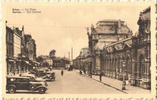 Arlon, Aarlen; La Gare / Het station / railway station, automobiles