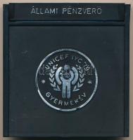 1979. "Nemzetközi Gyermekév" Ag bélyegérem eredeti ÁPV tokban (~3,41g/0.835/27x22mm) T:1 (...