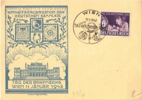 1942 Tag Der Briefmarke Wien, Einheitsorganisation der deutschen Sammler / Stamp Day Vienna, Unified organization of German collectors, s: Ludwig Hesshaimer, So.Stpl. (non PC)