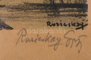 Ruzicskay György (1896-1993):  Menyasszony. Litográfia, papír, ceruzával jelzett és hátoldalán a műv...