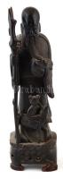 Keleto bölcs. Faragott fa szobor jelzés nélkül, kis sérüléssel 50 cm
