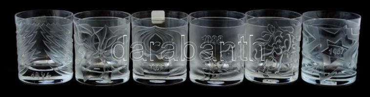 Riedel ólomkristály whiskys pohár készlet, 6db, jelzett, hibátlan, m: 10,5 cm d: 9 cm